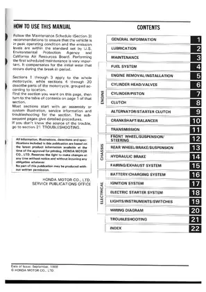 1988-1989 Honda NX650 Dominator service manual Preview image 2