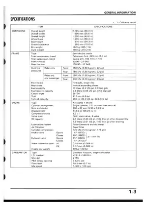 1988-1989 Honda NX650 Dominator service manual Preview image 5