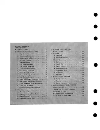 Comprehensive Service Manual for Honda Motorcycle Models CB100, SL100, CD125S, and SL125 (Year: Various) Preview image 4