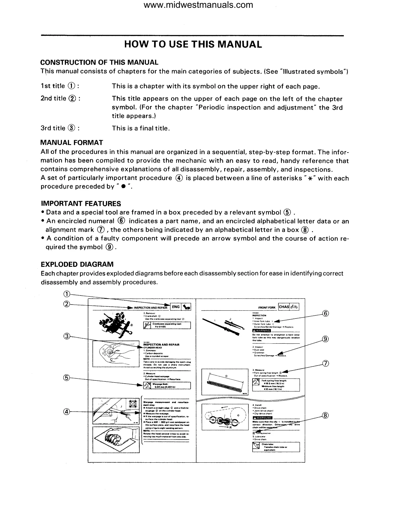 Yamaha Timberwolf 2x4 Service Manual (1992-1998) Preview image 3