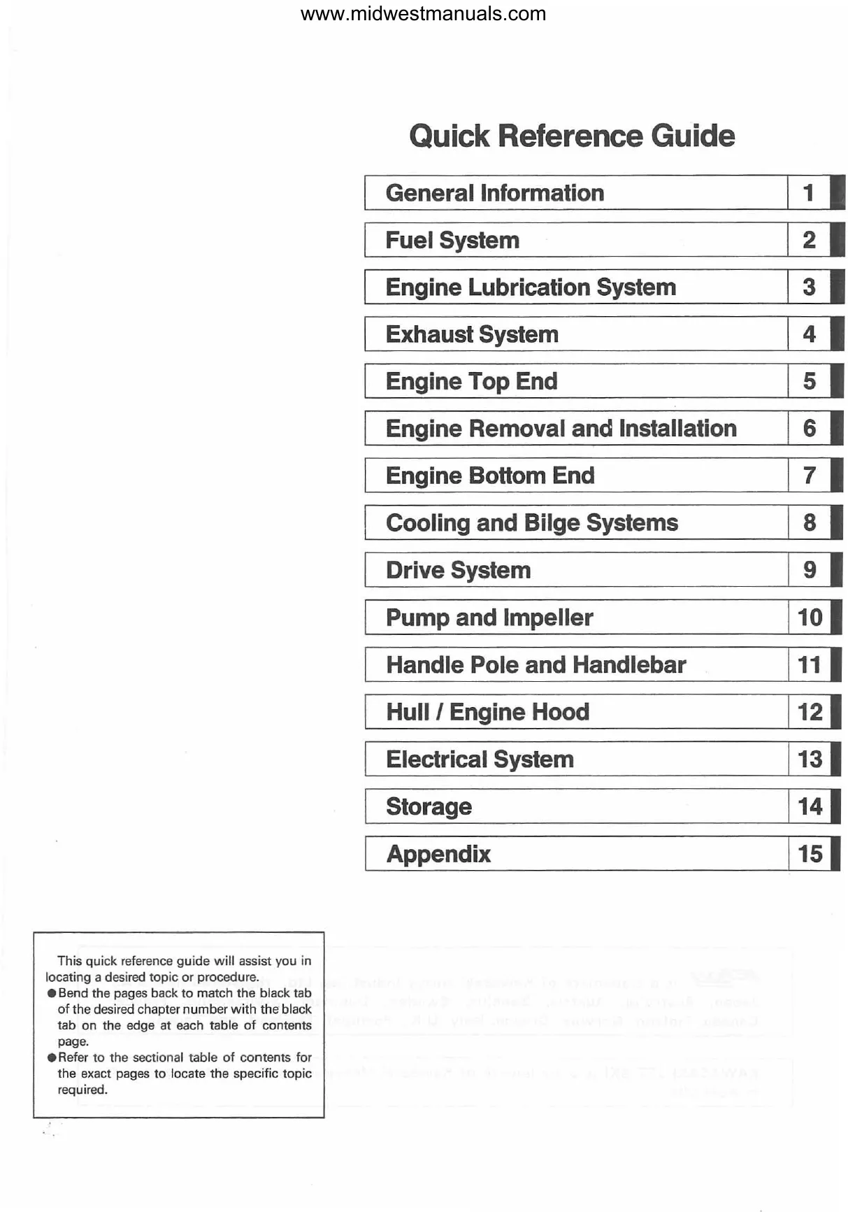 Kawasaki JET SKI Watercraft Service Manual - 750 ST, STS, STX (1994-1998) Preview image 3