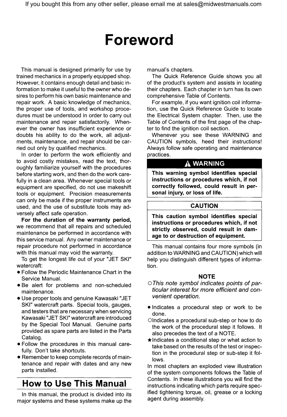 Kawasaki 900 STX Service Manual (2004-2006) - Complete Guide for Owners and Mechanics Preview image 5