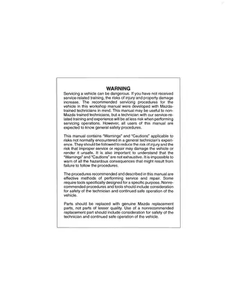 1996 Mazda 626/MX-6 Workshop Service Manual - Complete Guide for Professionals