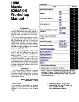 1996 Mazda 626/MX-6 Workshop Service & Repair Manual (P/N 9999–95–019B–96) – preview page 3