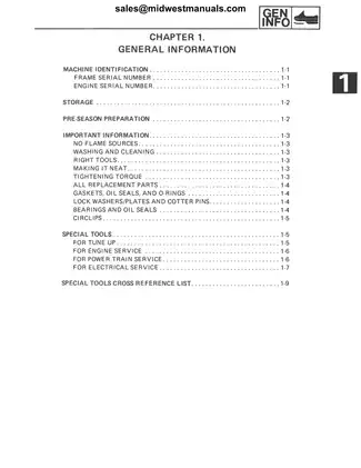 Yamaha Viking 540 Series Snowmobile Service Manual (1988-2005) Preview image 4
