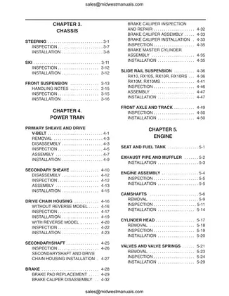 2006-2008 Yamaha Apex/Attak Series Comprehensive Service Manual Preview image 5