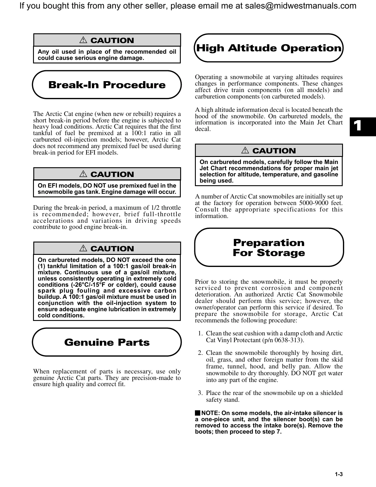 1999-2000 Arctic Cat Snowmobile Service Manual - Complete Vehicle Guide Preview image 4
