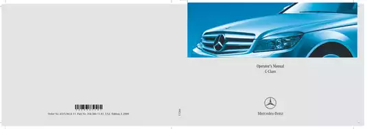 Mercedes-Benz C-Class Operator's Manual (Edition A 2008) - Get the Best Out of Your Vehicle