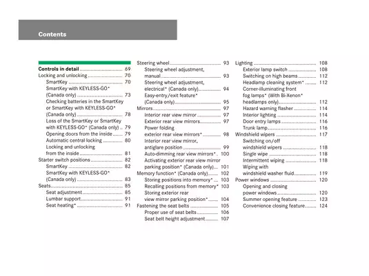 Mercedes-Benz C-Class Operator's Manual (Edition A 2008) - Get the Best Out of Your Vehicle Preview image 5