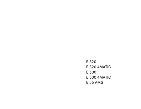 Mercedes-Benz E-Class Operator's Manual (2002-2009)