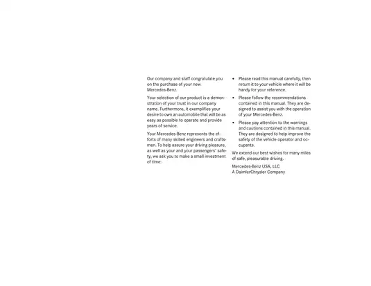 Mercedes-Benz E-Class Operator's Manual (2002-2009) Preview image 2