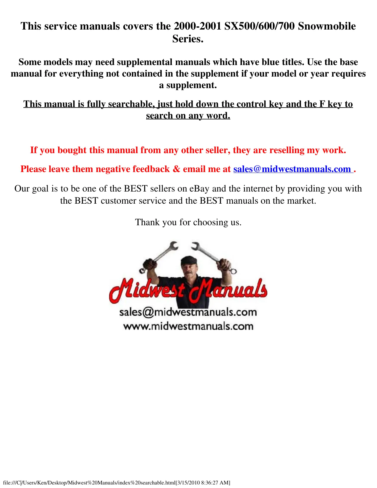 Yamaha SX500/600/700 Series Snowmobile Service Manual (2000-2001) - Comprehensive Guide for Maintenance and Repairs
