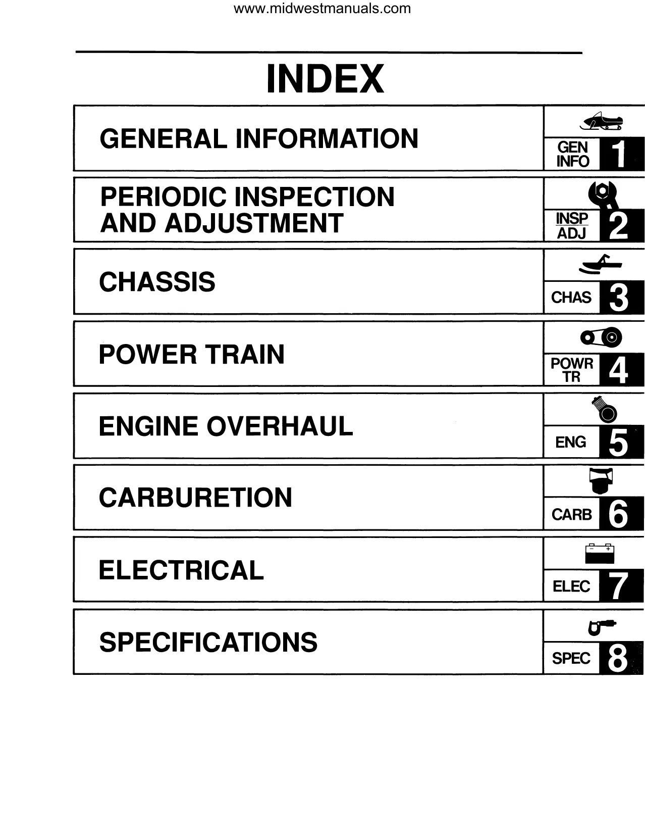 1992-1995 Yamaha Enticer II 410 Snowmobile Service Manual Preview image 3