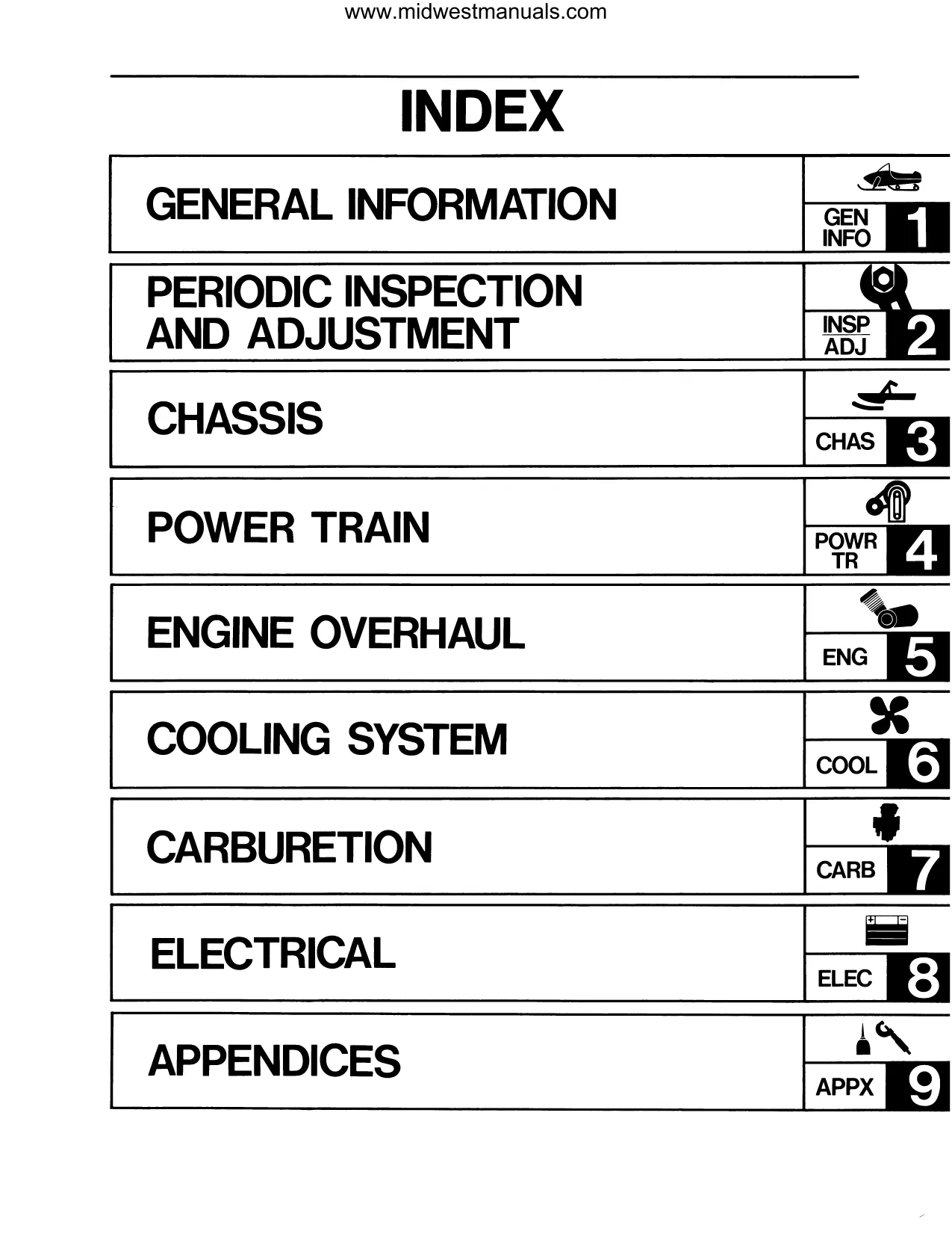 1991-1993 Yamaha Enticer II 570 Snowmobile Service Manual Preview image 3