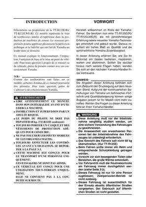 Yamaha TT-R125E/R Owner’s Service Manual | Comprehensive Guide for 2002 Models Preview image 5