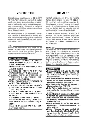 Yamaha TT-R125 Owner's Service Manual - Comprehensive Guide (2001) Preview image 5