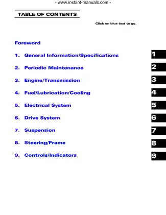 2010 Arctic Cat 400, 550, 650, 700, 1000, Thundercat, Cruiser, Mud Pro repair manual Preview image 1