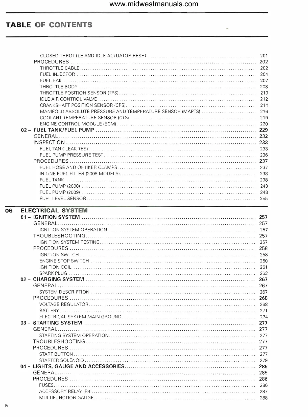 2008-2010 Can Am Outlander 400 EFI Service Manual Preview image 5