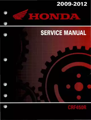 2009-2012 Honda CRF 450 R, CRF 450 service manual Preview image 1