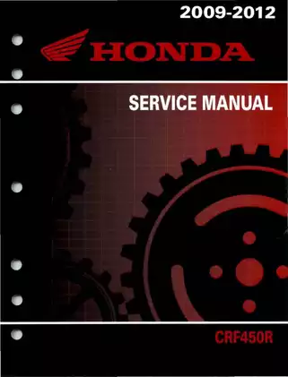 Honda CRF450R 2009-2012 Service Manual - Comprehensive Repair Guide