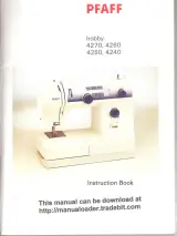 PFAFF Hobby 4240, 4250, 4260, 4270 Sewing Machine Service Manual (P/N 93-414032-08) – preview page 1