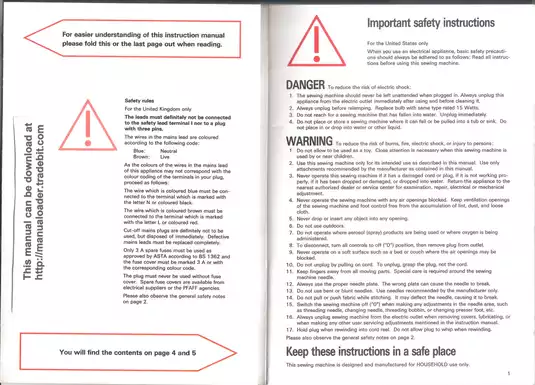 Pfaff 4270, 4260, 4250, 4240 sewing machine instruction book Preview image 2