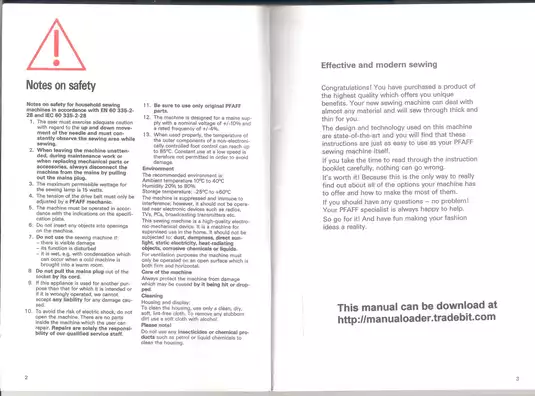 PFAFF Hobby 4250, 4260, 4270 Sewing Machine Manual - Complete Instruction Guide Preview image 4