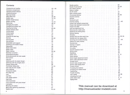 Pfaff 4270, 4260, 4250, 4240 sewing machine instruction book Preview image 5