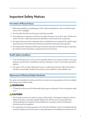 Comprehensive Service Manual for Copier Models D027/D029 Preview image 3
