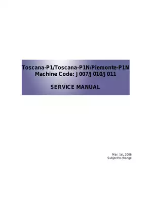 Ricoh Aficio GX 3000, GX 3050N, GX 5050N inkjet printer service manual