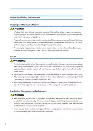 Ricoh Aficio GX 3000, GX 3050N, GX 5050N inkjet printer service manual Preview image 3