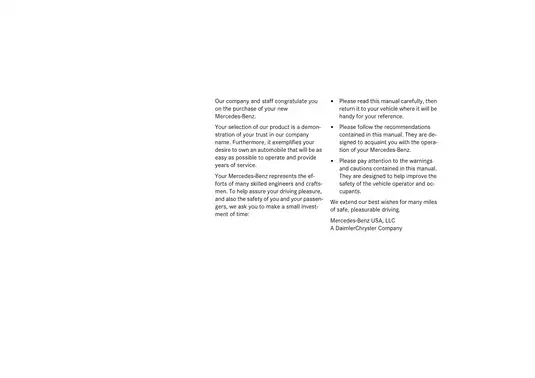 2007 Mercedes-Benz E-Class Sedan Operator's Manual - Comprehensive Guide Preview image 3