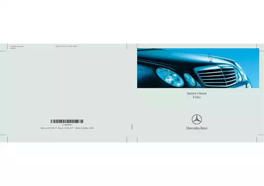 2008 Mercedes-Benz E-Class Operator's Manual
