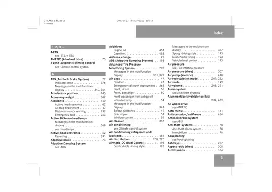 2008 Mercedes-Benz E-Class Operator's Manual Preview image 5