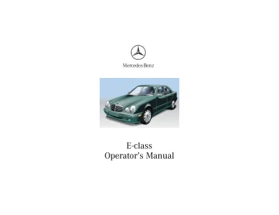 Mercedes-Benz E-Class E 320 / E 430 / E55 AMG Operator's Manual – preview page 1