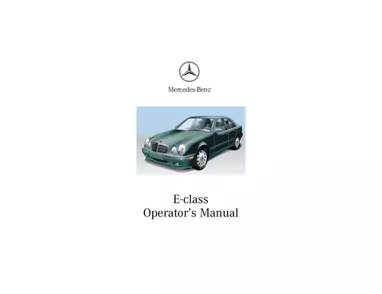 2001 Mercedes-Benz E-Class E 430 operator´s manual Preview image 1