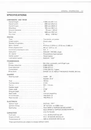 1985-1990 Suzuki LT 50, LT 50 F, LT 50 G, LT 50 H, LT 50 J, LT 50 K, LT 50 L service manual Preview image 5