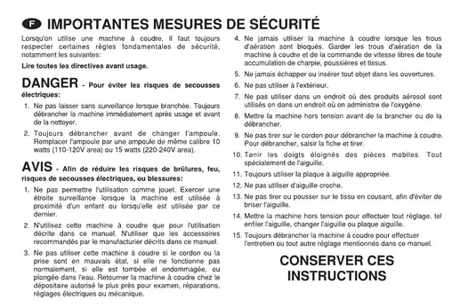 Euro-Pro Sewing Machine User Manual - Comprehensive Guide for Safe and Efficient Operation Preview image 5