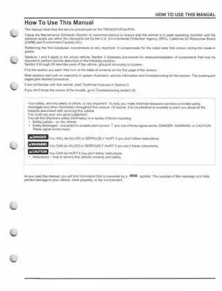 Honda TRX420FA/FPA Rancher 4-Wheel ATV Repair Manual (2009-2012) Preview image 3