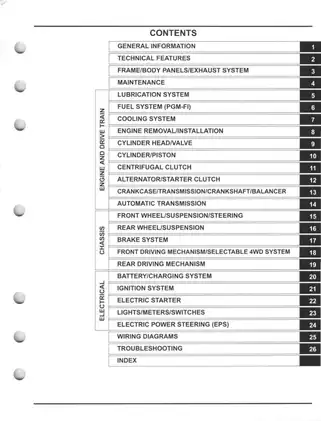 Honda TRX420FA/FPA Rancher 4-Wheel ATV Repair Manual (2009-2012) Preview image 5