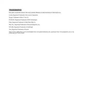 Victory Motorcycles Service Manual for Vegas, Vegas Eight Ball, Kingpin, and Kingpin Tour (2007) Preview image 3
