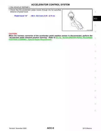 2010 Nissan Maxima ACC Accelerator Control System manual Preview image 5