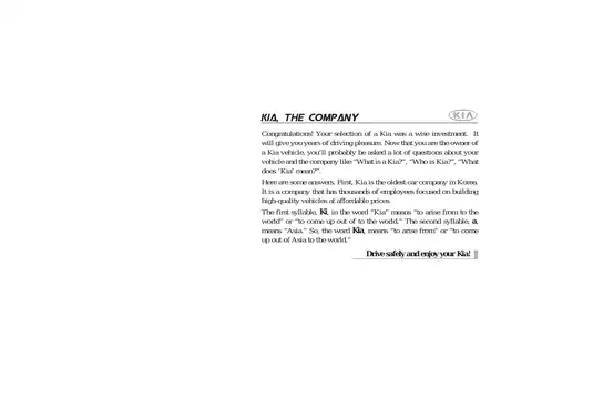 Kia Owners Manual (2007) - Complete Maintenance & Operation Guide Preview image 2