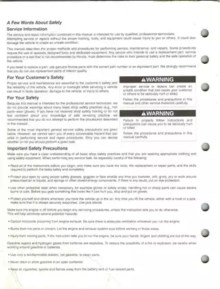 Honda CRF450R Service Manual (2007-2008) - Comprehensive Guide for Maintenance and Repairs Preview image 2