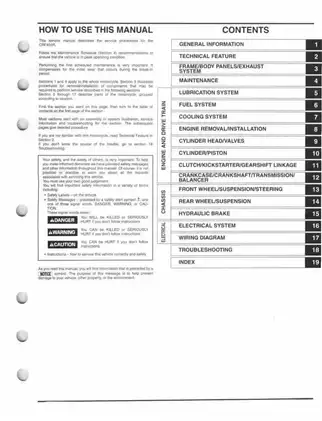 Honda CRF450R Service Manual (2007-2008) - Comprehensive Guide for Maintenance and Repairs Preview image 3