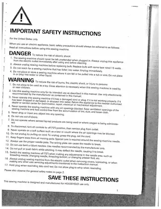 PFAFF Tiptronic 6270 Sewing Machine Instruction Manual Preview image 5