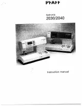 PFAFF Tiptronic 2040 & 2030 Sewing Machine Instruction Manual (P/N 29-629 989-33/000) – preview page 1
