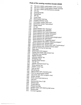 Pfaff tiptronic 2030, 2040 instruction manual Preview image 4