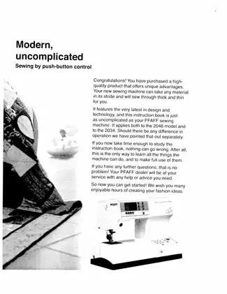 PFAFF Expression 2046 Sewing Machine Digital Manual Preview image 3