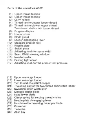 PFAFF Coverlock 4862 Owner's Manual - Complete Guide for Seamless Sewing Preview image 5